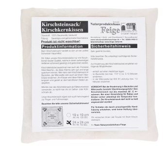 KIRSCHKERNKISSEN 24x24 cm natur KIRSCHKERNKISSEN 24x24 cm natur
